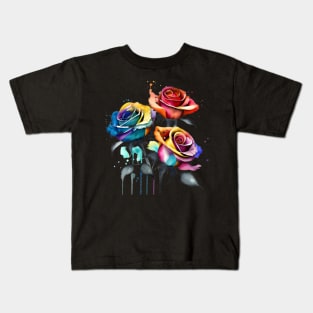 fragrant colourful roses Kids T-Shirt